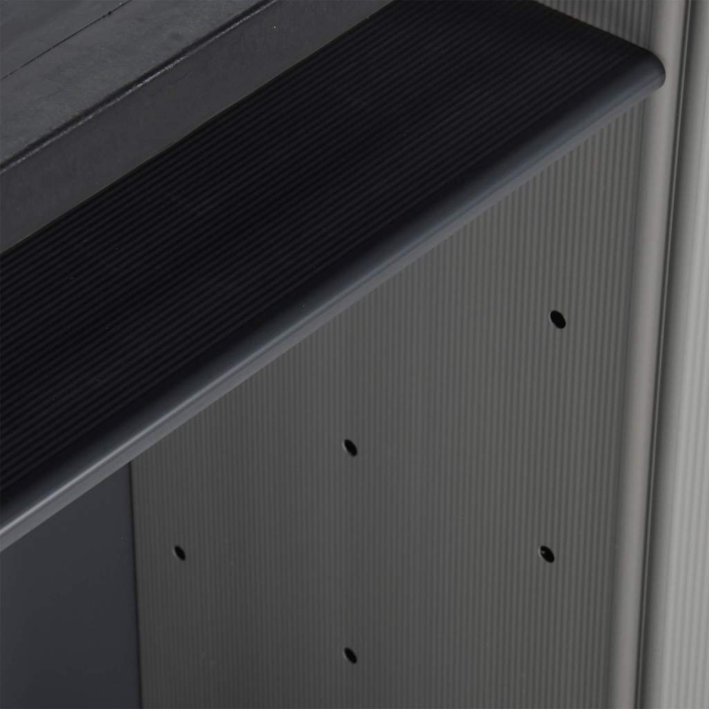 340987 vidaXL Garden Waste Cabinet Grey and Black 68x40x85 cm PP