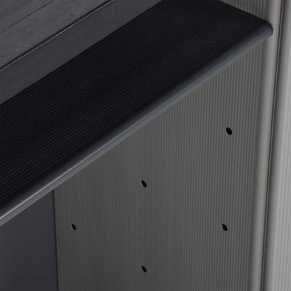 340987 vidaXL Garden Waste Cabinet Grey and Black 68x40x85 cm PP