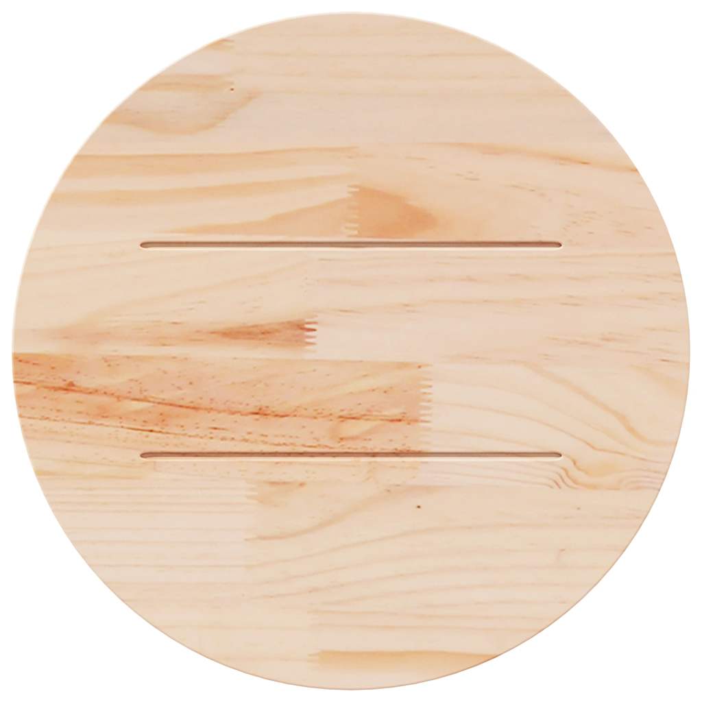 Table Top Ø60x2.5 cm Solid Wood Pine