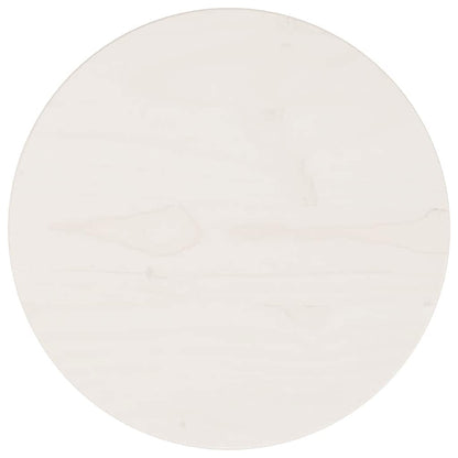 Table Top White Ø30x2.5 cm Solid Wood Pine