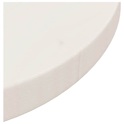 Table Top White Ø30x2.5 cm Solid Wood Pine