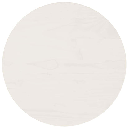 Table Top White Ø40x2.5 cm Solid Wood Pine