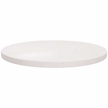 Table Top White Ø60x2.5 cm Solid Wood Pine