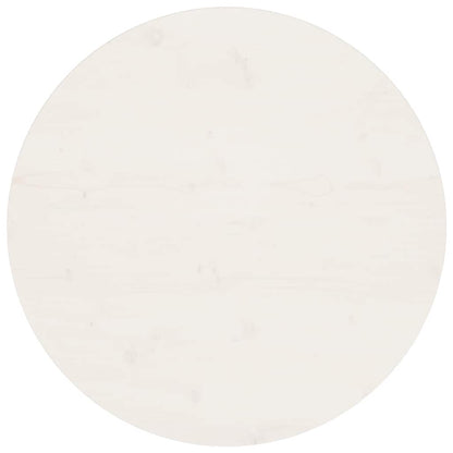 Table Top White Ø70x2.5 cm Solid Wood Pine