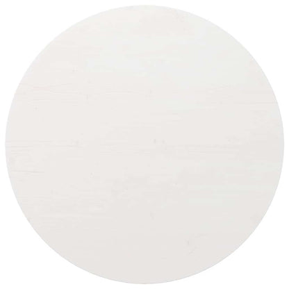 Table Top White Ø80x2.5 cm Solid Wood Pine