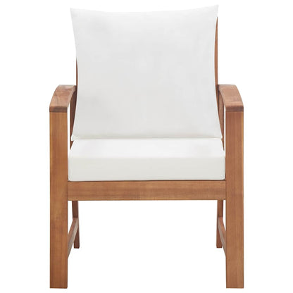 4 Piece Garden Lounge Set with Cushions Solid Wood Acacia