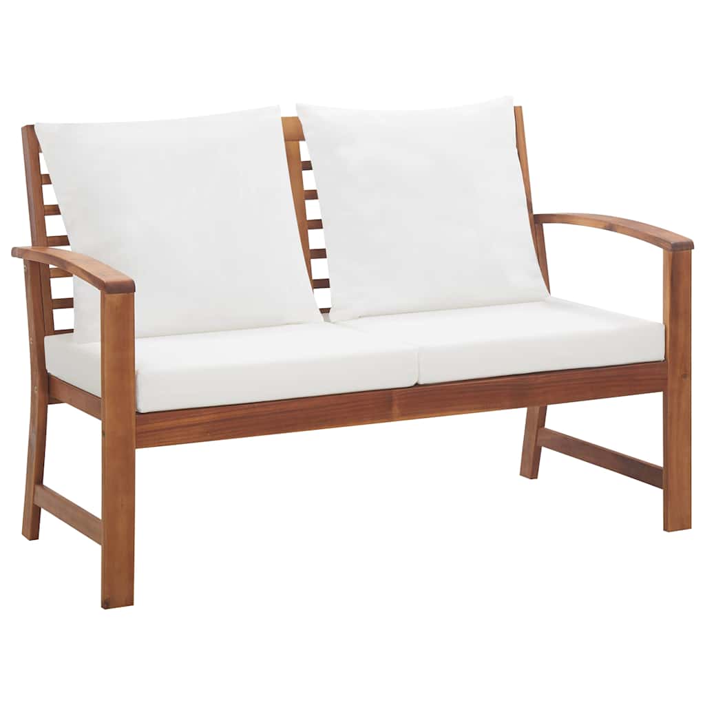 4 Piece Garden Lounge Set with Cushions Solid Wood Acacia
