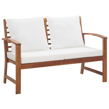 4 Piece Garden Lounge Set with Cushions Solid Wood Acacia
