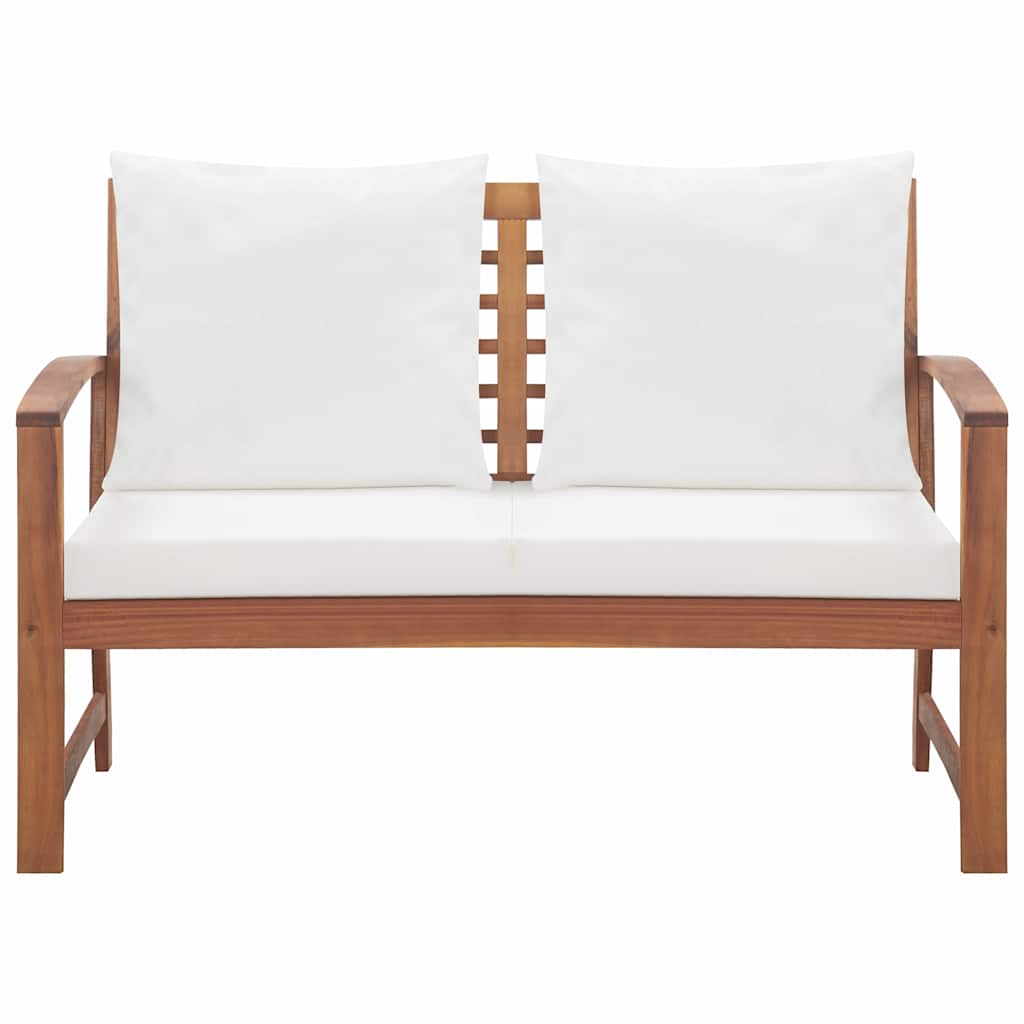4 Piece Garden Lounge Set with Cushions Solid Wood Acacia