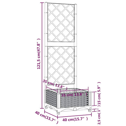 Garden Planter | Blue grey | Polypropylene | Large | Planters