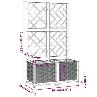 Garden Planter | Blue Grey | Polypropylene | Large | Planters