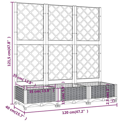 Garden Planter | Blue Grey | Polypropylene | Large | Planters