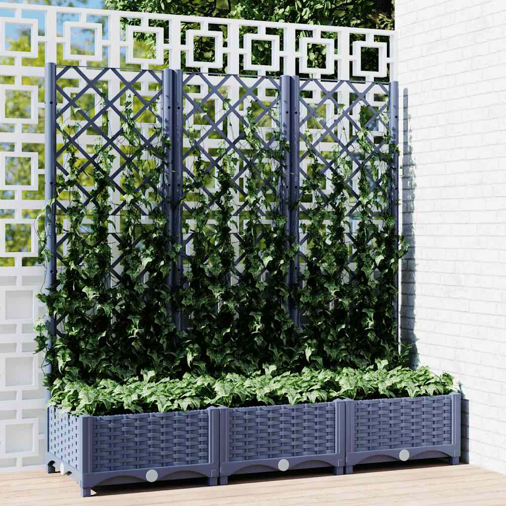 Garden Planter | Blue Grey | Polypropylene | Large | Planters