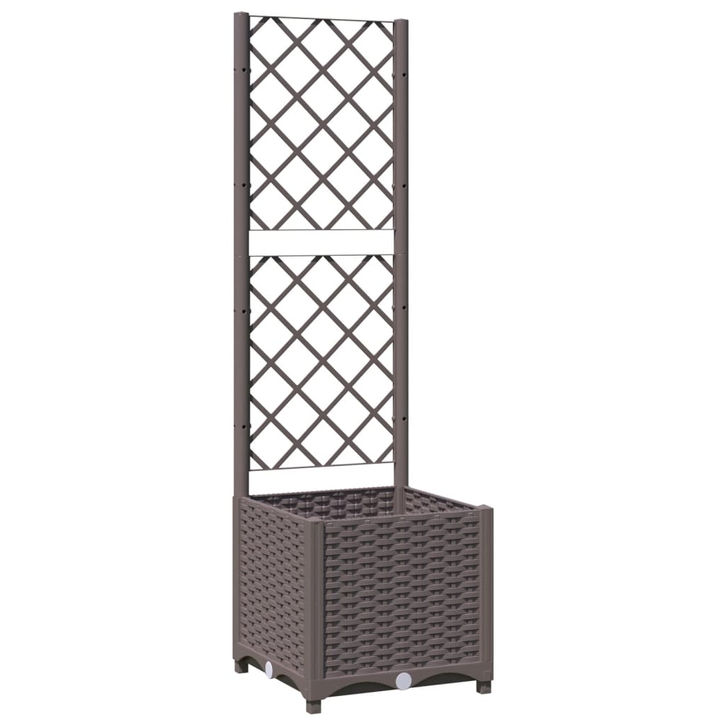 Garden Planter | Brown | Polypropylene | 40x40x136 cm | Planters