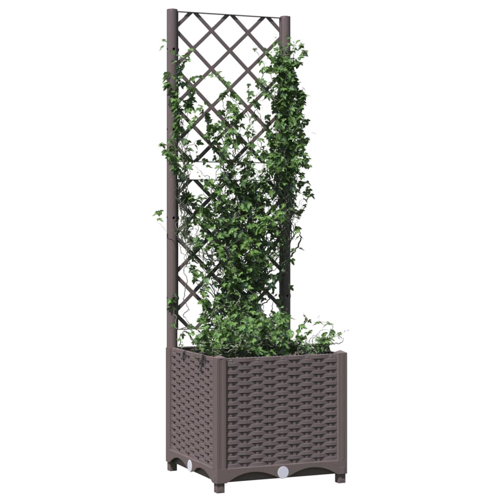Garden Planter | Brown | Polypropylene | 40x40x136 cm | Planters