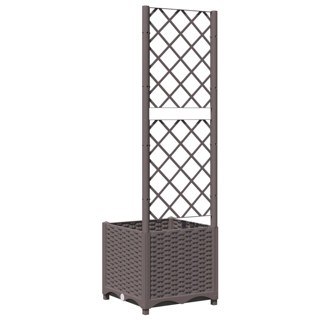 Garden Planter | Brown | Polypropylene | 40x40x136 cm | Planters