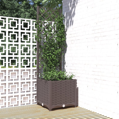 Garden Planter | Brown | Polypropylene | 40x40x136 cm | Planters