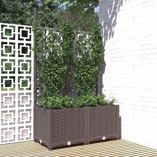 Garden Planter | Brown | Polypropylene | 80 cm x 40 cm x 136 cm