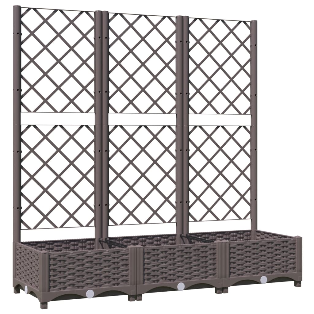 Garden Planter | Brown | Polypropylene | Large | Rectangular | Minimalist
