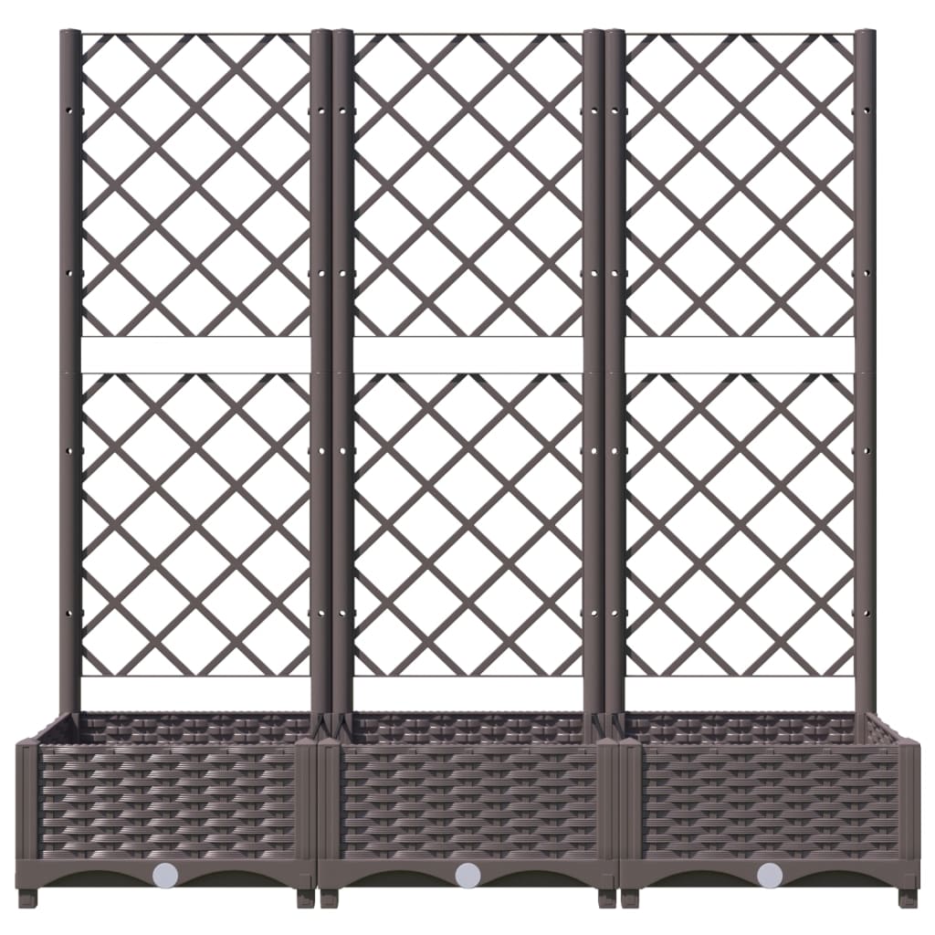 Garden Planter | Brown | Polypropylene | Large | Rectangular | Minimalist