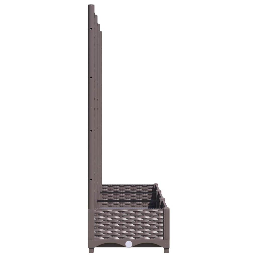 Garden Planter | Brown | Polypropylene | Large | Rectangular | Minimalist