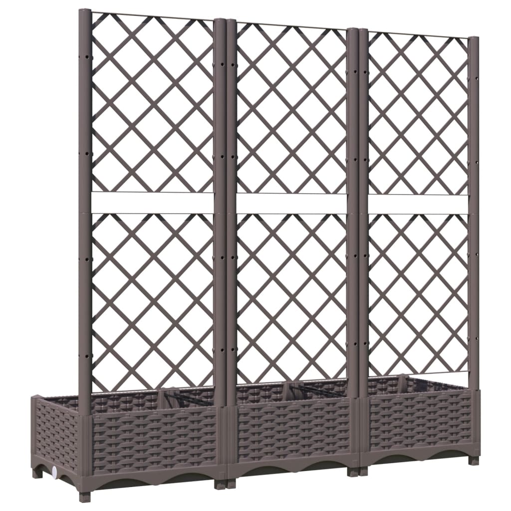 Garden Planter | Brown | Polypropylene | Large | Rectangular | Minimalist