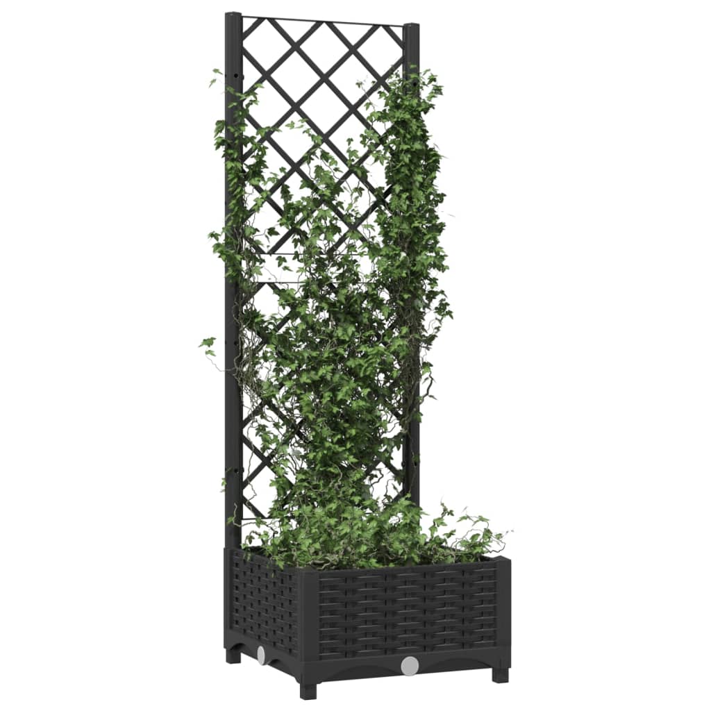 Garden Planter | Black | Polypropylene | 40x40x121.5 cm | Planters