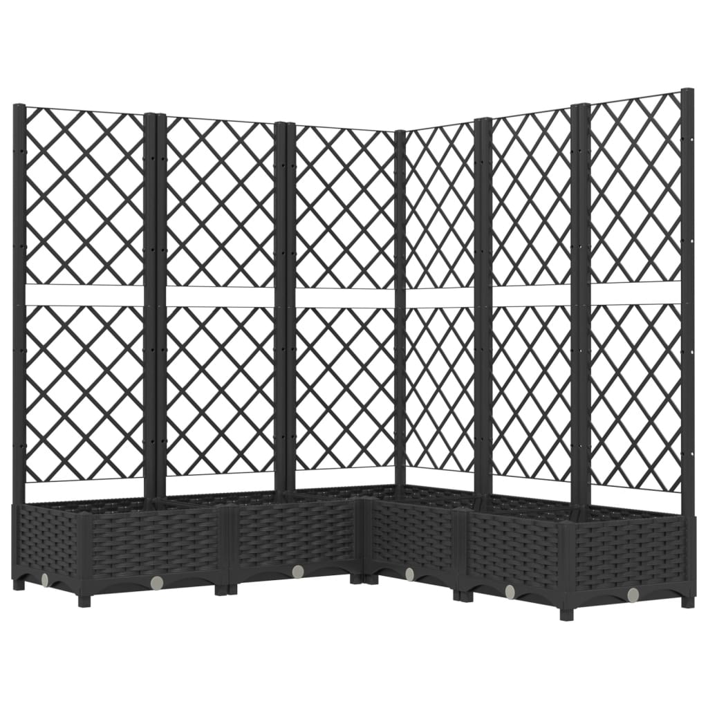 Garden Planter | Black | Polypropylene | 120 x 120 x 121.5 cm | Planters
