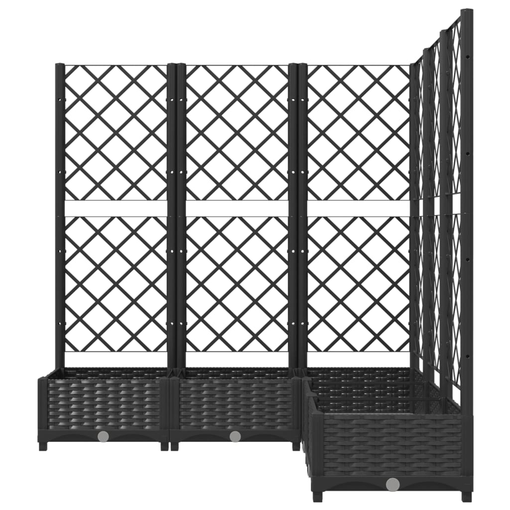 Garden Planter | Black | Polypropylene | 120 x 120 x 121.5 cm | Planters