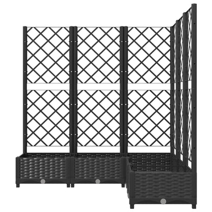 Garden Planter | Black | Polypropylene | 120 x 120 x 121.5 cm | Planters
