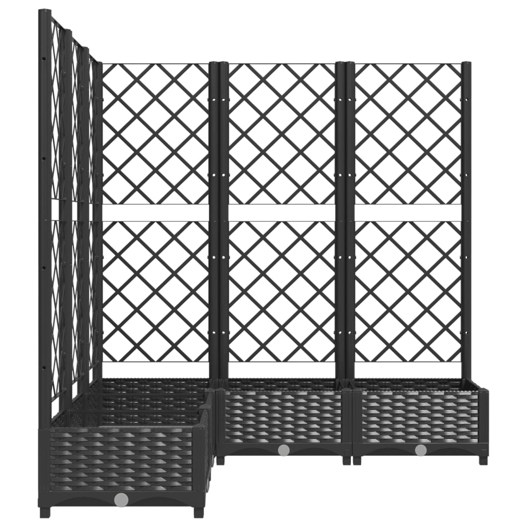 Garden Planter | Black | Polypropylene | 120 x 120 x 121.5 cm | Planters