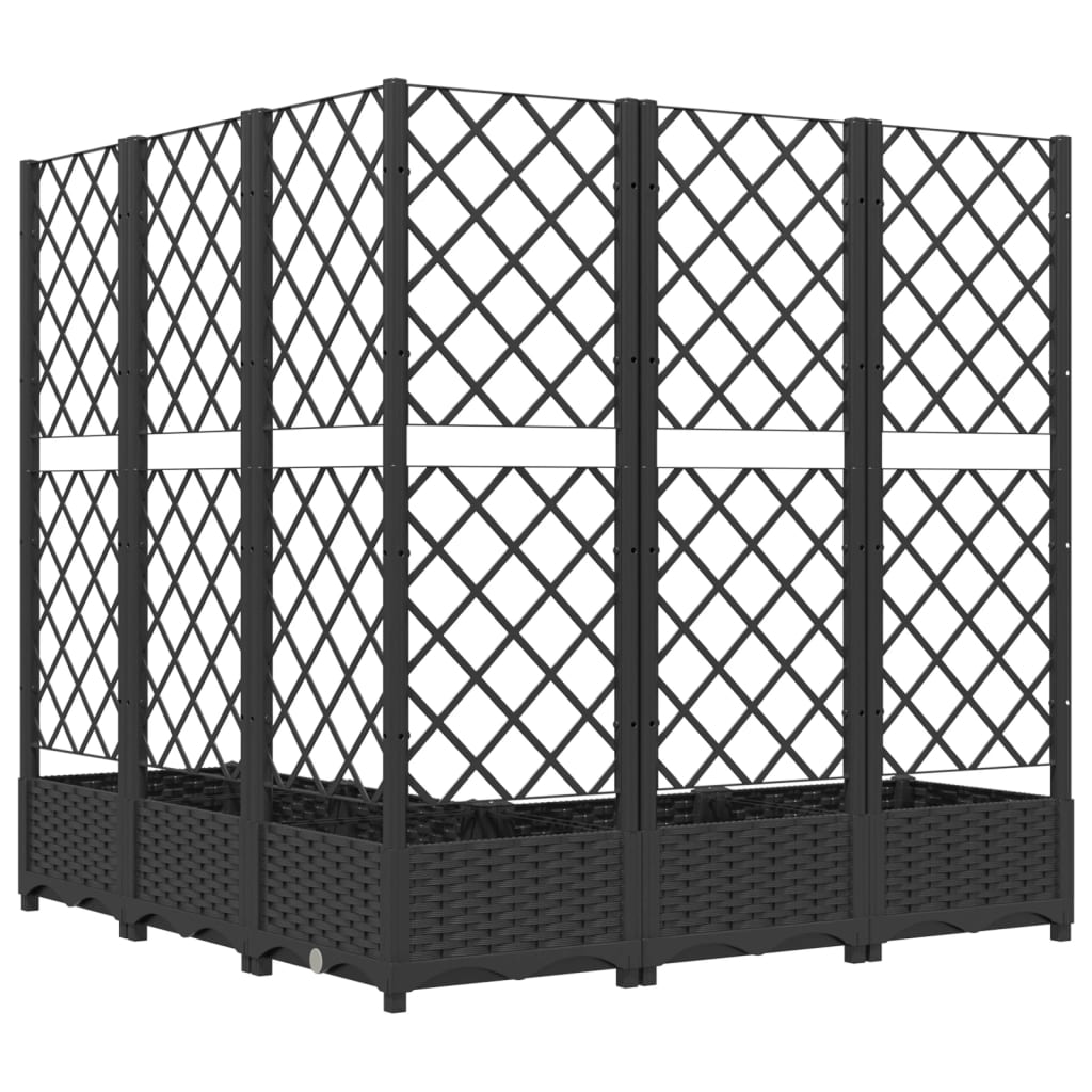 Garden Planter | Black | Polypropylene | 120 x 120 x 121.5 cm | Planters