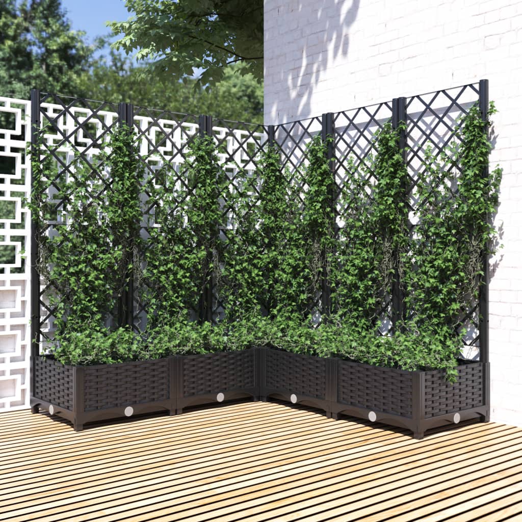 Garden Planter | Black | Polypropylene | 120 x 120 x 121.5 cm | Planters