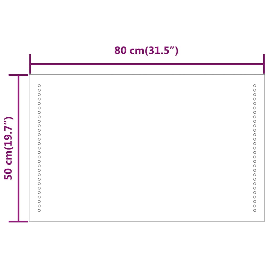 LED Bathroom Mirror 80x50 cm