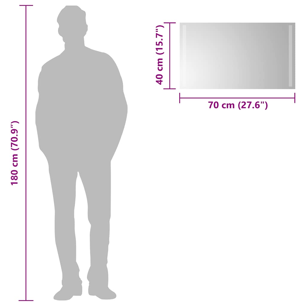 LED Bathroom Mirror 70x40 cm