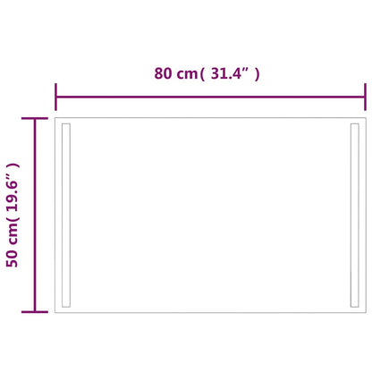 LED Bathroom Mirror 80x50 cm
