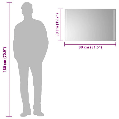 LED Bathroom Mirror 80x50 cm