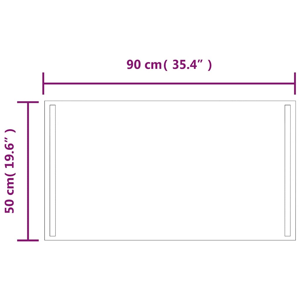 LED Bathroom Mirror 90x50 cm