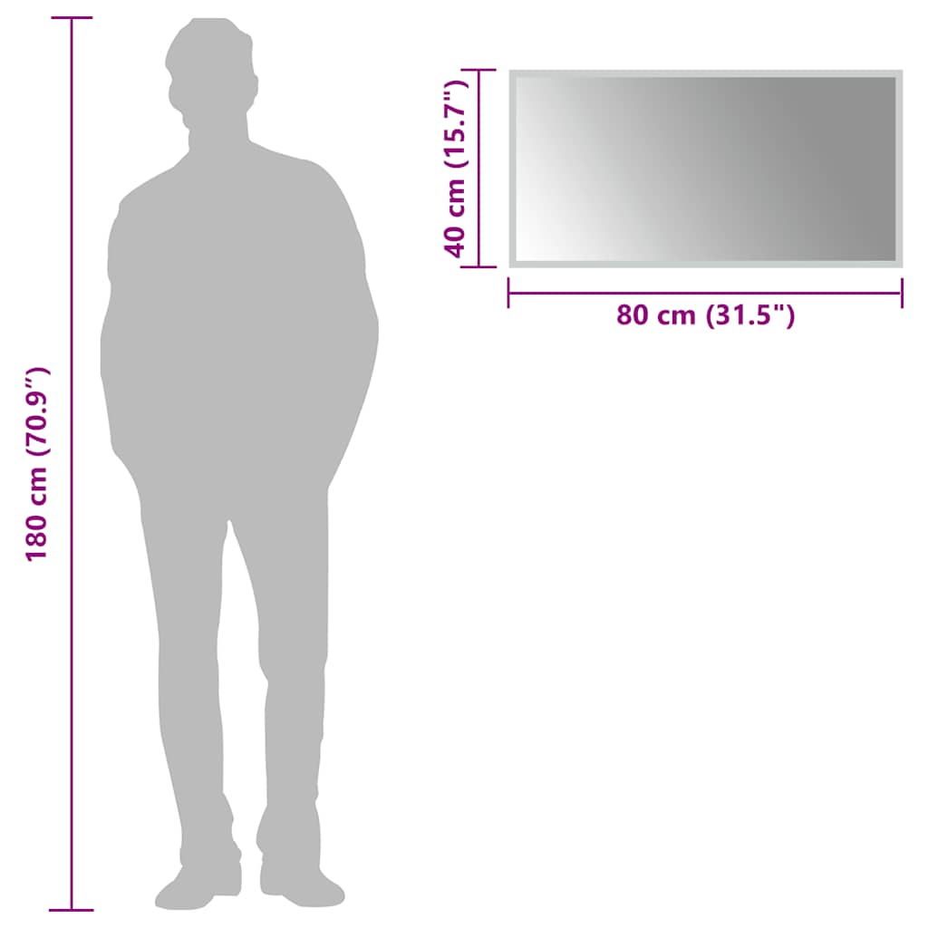 LED Bathroom Mirror 80x40 cm