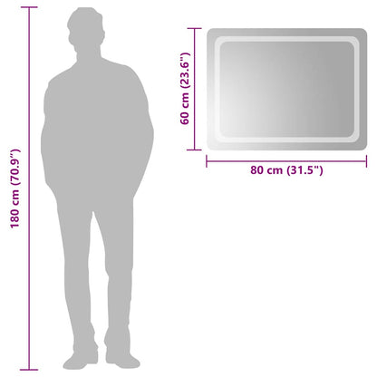 LED Bathroom Mirror 80x60 cm