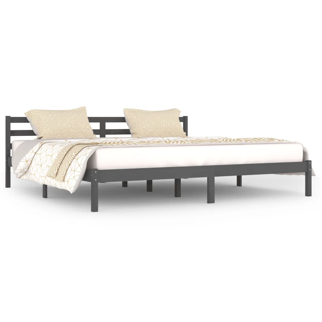 Day Bed | Grey | Solid Pine Wood | 200x200 cm Super King