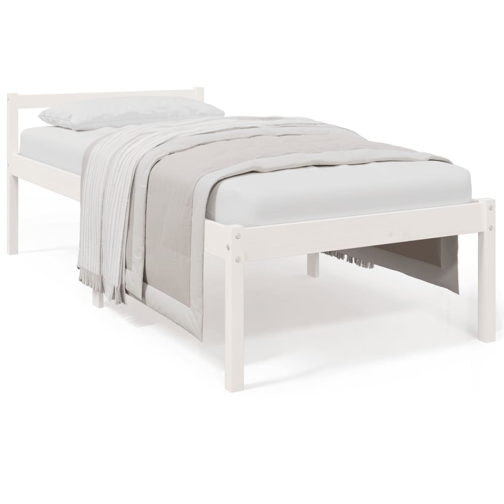 Senior Bed without Mattress White 75x190cm Small Single