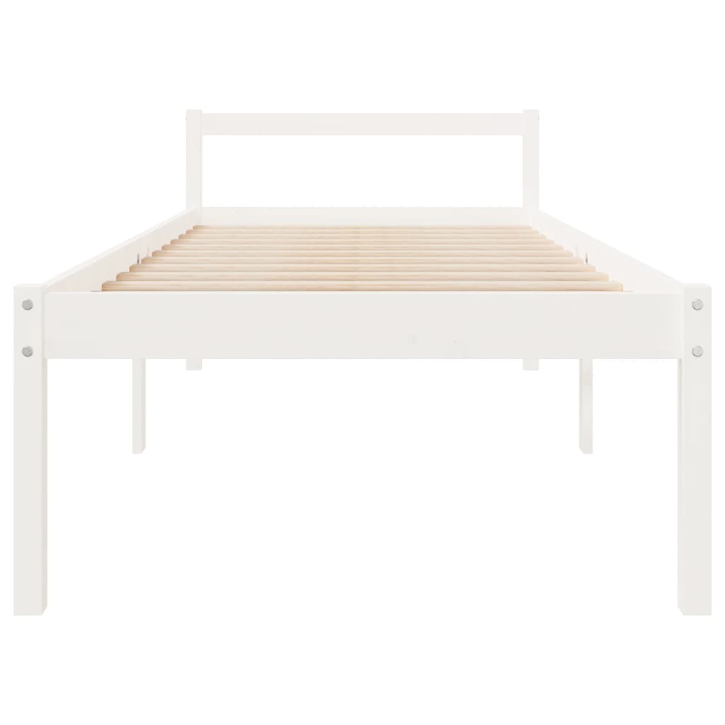 Senior Bed without Mattress White 75x190cm Small Single