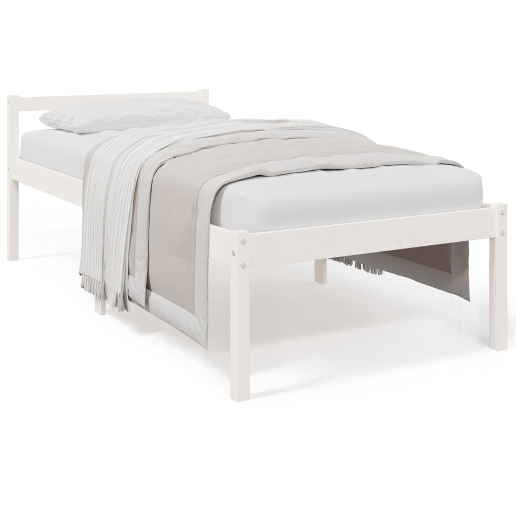 Senior Bed without Mattress White 90x190cm Single