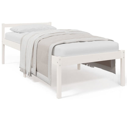Senior Bed without Mattress White 90x190cm Single