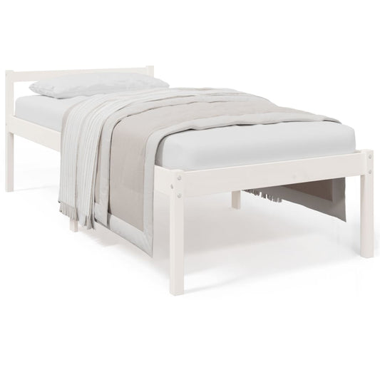 Senior Bed without Mattress White 90x190cm Single