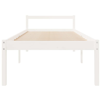 Senior Bed without Mattress White 90x190cm Single