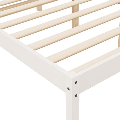 Senior Bed without Mattress White 90x200cm Solid Wood Pine