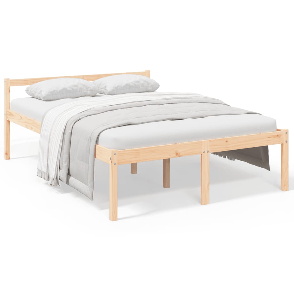 Senior Bed without Mattress 140x200cm Solid Wood Pine