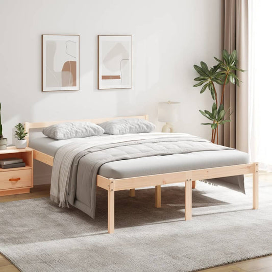 Senior Bed without Mattress 160x200cm Solid Wood Pine